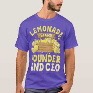 Camiseta Fundador da barraca de limonada e CEO 70s engraçad
