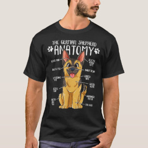 Camiseta Fundador do German shepherd de Anatomia Engraçado