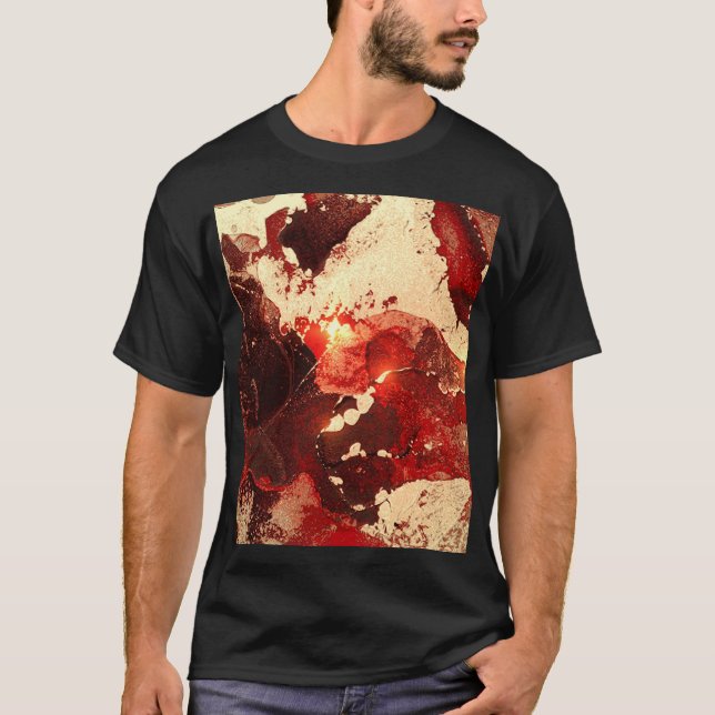 Camiseta fundo abstrato marble. (Frente)