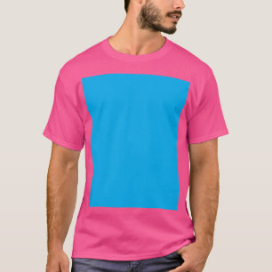 Camiseta Fundo Azul Ciano Sólido Estilo Minimalista de Ve