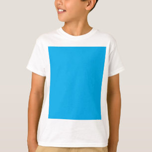 Camiseta Fundo Azul Ciano Sólido Estilo Minimalista de Ve
