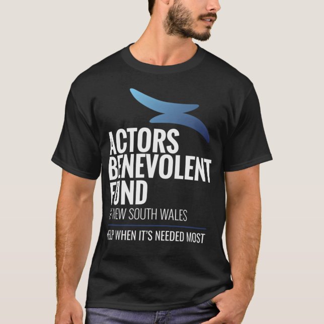 Camiseta Fundo Benevolente De Atores Da Nova Merchandise. (Frente)