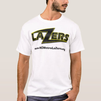 Camiseta Fundo branco do logotipo de LaZer,