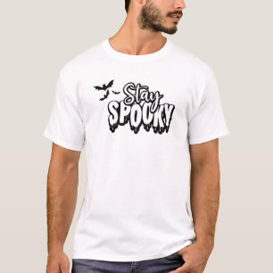 Camiseta Fundo Branco Minimalista grafite Halloween