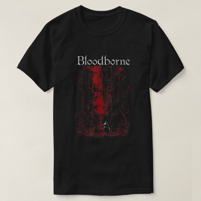 Camiseta Fundo da Cidade Vermelha de Sangue (Frente do Design)