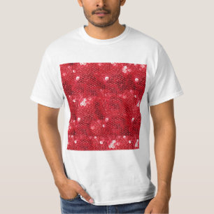 Camiseta Fundo da Imagem da Sequência Vermelha Faux