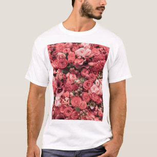 Camiseta Fundo de abstrato floral fechado.