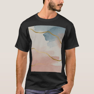 Camiseta Fundo de arte aquática. Design de wallpaper com