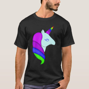 Camiseta FUNDO DE CAVALO Bonito , FRIO Arco Arco-Íris