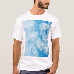 Camiseta Fundo de flocos de neve