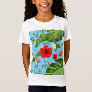 Camiseta Fundo de Flores Tropicais 12