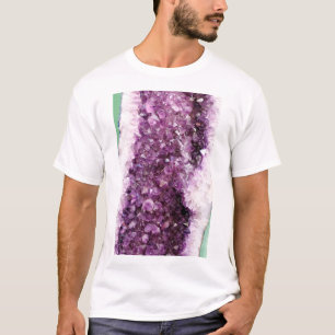 Camiseta Fundo de Gems Roxas do Cristal Ametist Quartz
