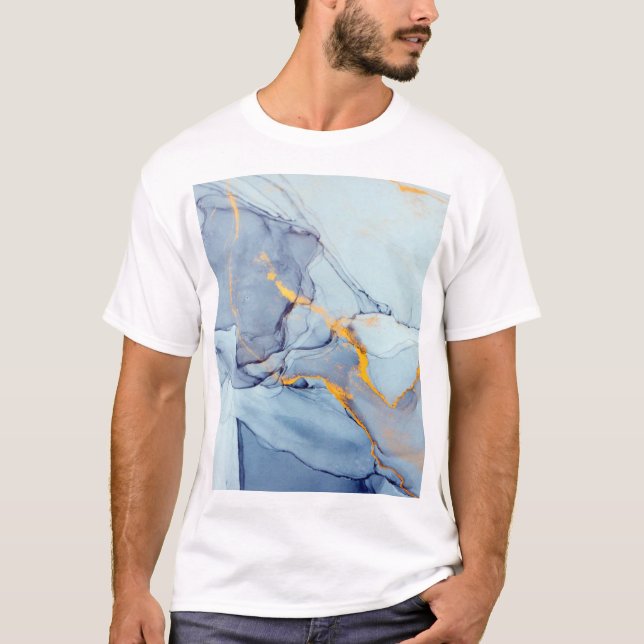 Camiseta Fundo de pintura por abstrato: pintura a óleo colo (Frente)