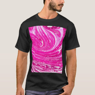 Camiseta Fundo de pintura rosa mista.