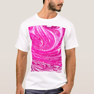 Camiseta Fundo de pintura rosa mista.