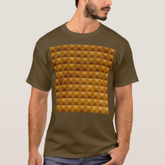 Camiseta Fundo de polígono Abstrato de Bronze Castanho Baix