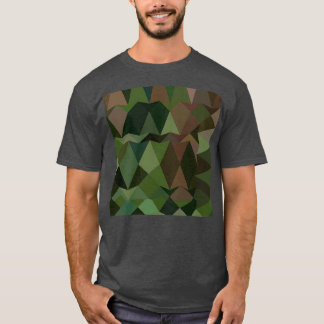 Camiseta Fundo de polígono Abstrato Verde Castleton Baixo 2