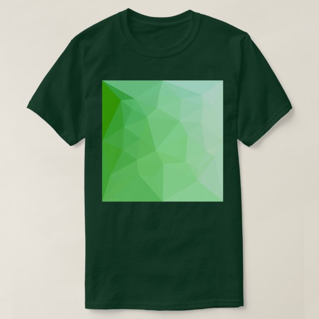 Camiseta Fundo de polígono Abstrato Verde do Mar Negro (Frente do Design)