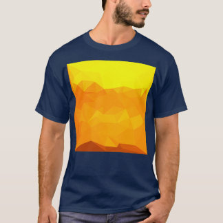 Camiseta Fundo de polígono baixo Abstrato amarelo ciber
