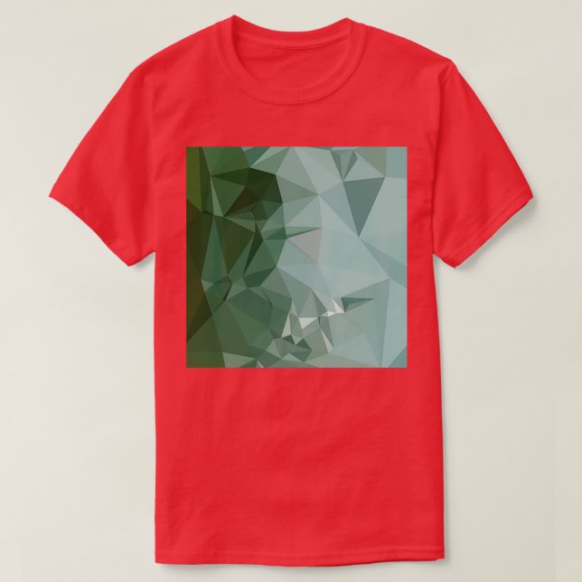 Camiseta Fundo de polígono verde Abstrato baixo do Zomp (Frente do Design)