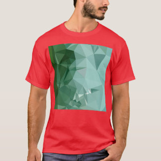 Camiseta Fundo de polígono verde Abstrato baixo do Zomp