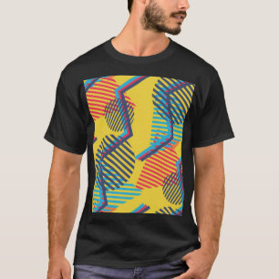 Camiseta fundo de pop, textura geométrica de abstrato.