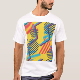Camiseta fundo de pop, textura geométrica de abstrato.