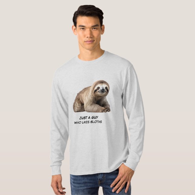 Camiseta Fundo de preguiça fofa (Frente Completa)
