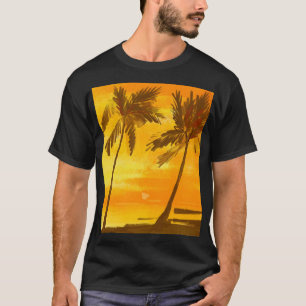 Camiseta Fundo de Verão das Palmeiras Tropicais