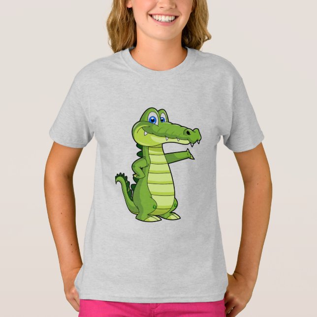Camiseta Fundo do Alligador de Cartoons (Frente)
