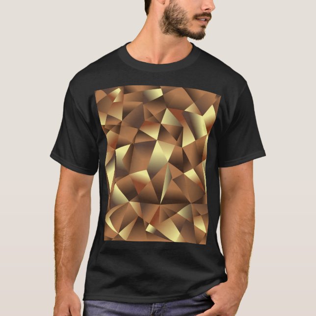 Camiseta Fundo do polígono: arte texturizada por Abstrato (Frente)