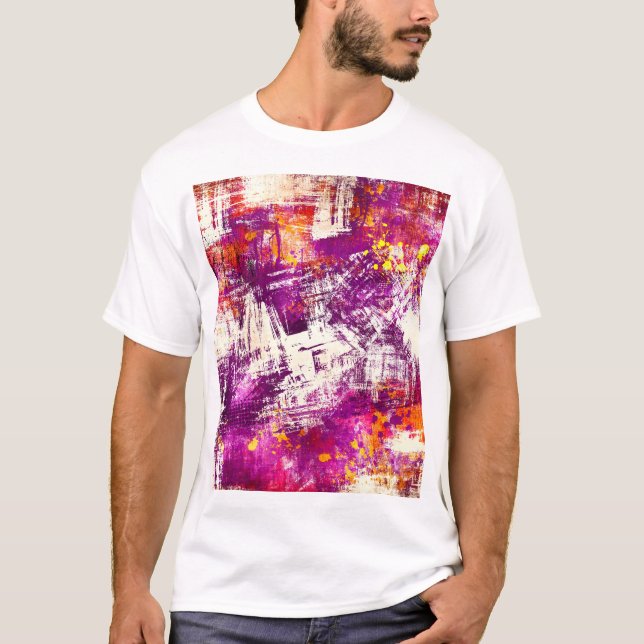 Camiseta Fundo dos Abstrato de Bolsas Escuros (Frente)