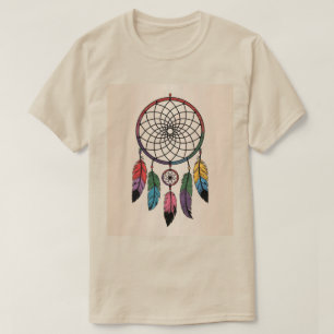 Camiseta Fundo Dourado do Dreamcatcher Multicolor