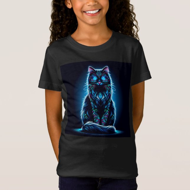 Camiseta Fundo Neon Cat Vivid - 97948 (Frente)