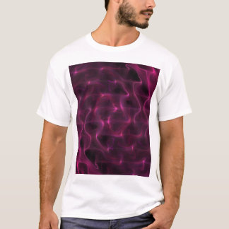 Camiseta Fundo preto de ondas Abstrato coloridas