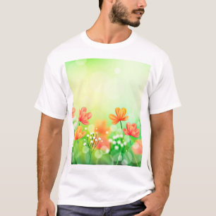 Camiseta Fundo Realista Desfocado de Primavera-52374