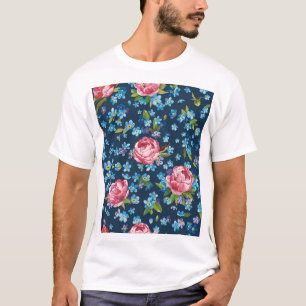Camiseta Fundo Retroativo de Peões Rosa Elegantes
