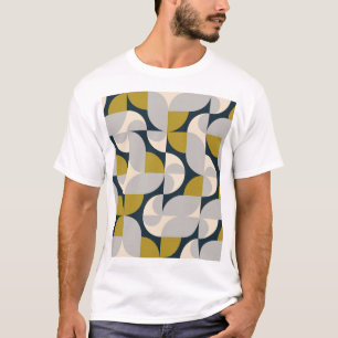Camiseta Fundo Retroativo Geométrico de Vintage Moderno
