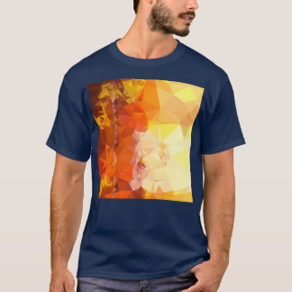 Camiseta Fundo Saffron Laranja Profundo Abstrato Poligão Ba