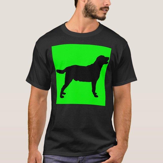 Camiseta Fundo Verde do Labrador Retriever (Frente)