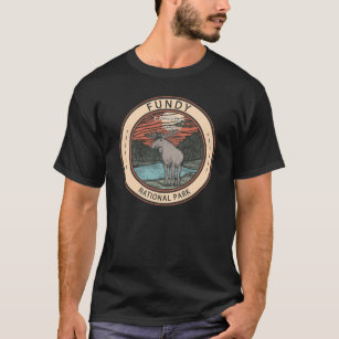 Camiseta Fundy National Park Canada Moose Crachá