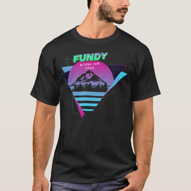 Camiseta Fundy - Parque Nacional Canadense Retro Souvenir (Frente)