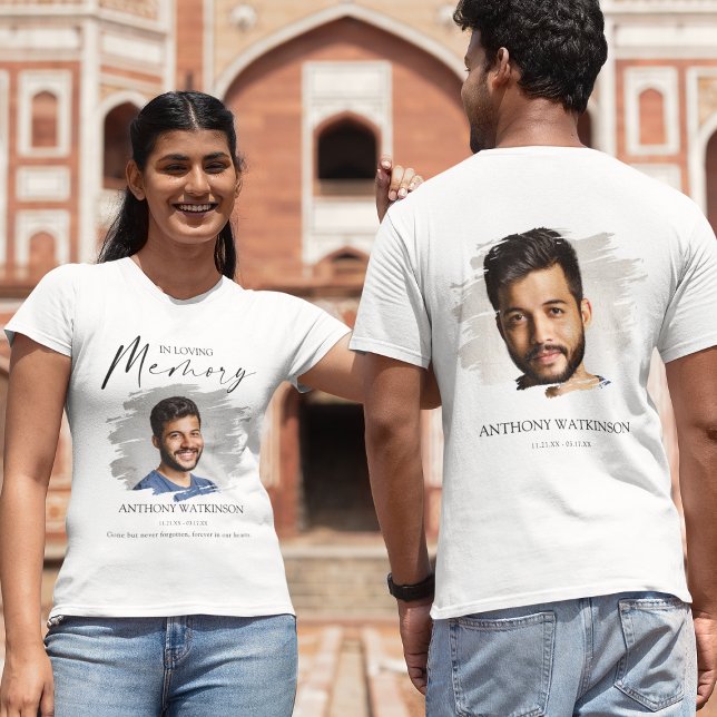 Camiseta Funeral com Foto na Frente e Verso Estilo (Criador carregado)