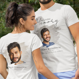 Camiseta Funeral com Foto na Frente e Verso Estilo