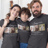 Camiseta Funeral de Colagem de 3 Fotos Modernas pa
