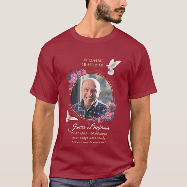 Camiseta Funeral Personalizado, Memorial Personalizado (Frente)