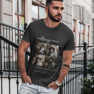 Camiseta Funerária Moderna Colagem 4 Fotos