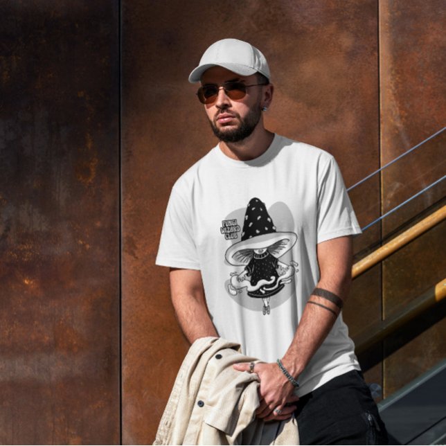 Camiseta Fungi Cartoon Wizard Fantasy (Criador carregado)