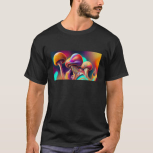 Camiseta Fungi Colorida Mycology Mushroom Dream Abstrato My
