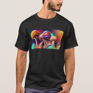 Camiseta Fungi Colorida Mycology Mushroom Dream Abstrato My